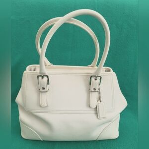 Coach White Satchel Bag